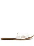 The Row cut-out faux-leather sandals - Neutrals