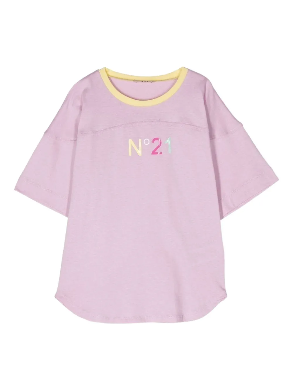 Nº21 Kids logo-print short-sleeved T-shirt | Pink | Image 1