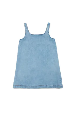 Logo-Print Patchwork Denim Dress