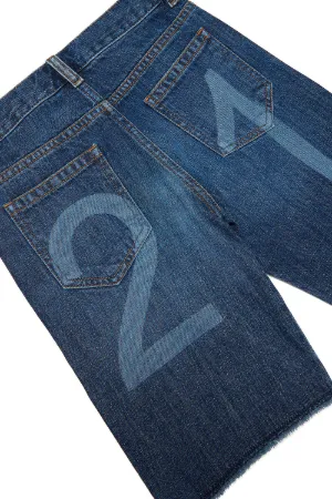 Logo-Print Denim Shorts