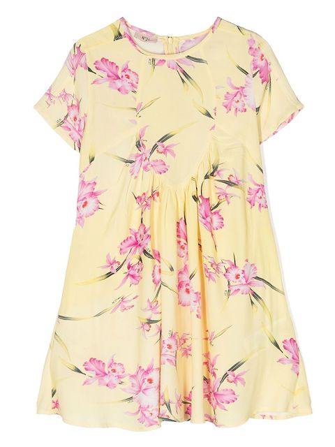 Nº21 Kids floral-print short-sleeve dress