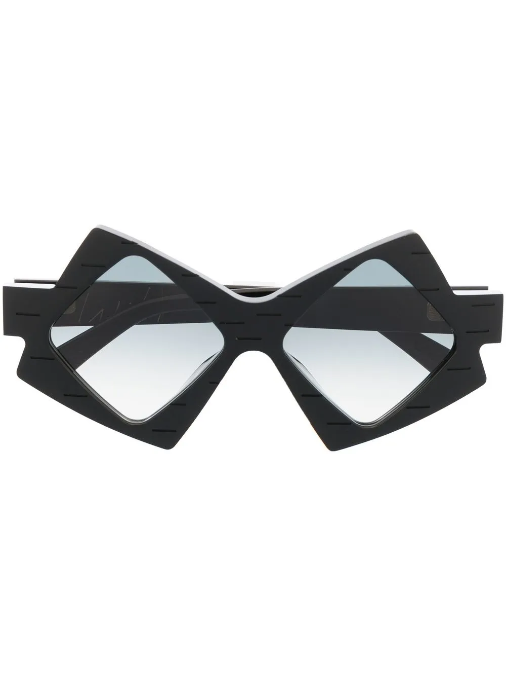 

Yohji Yamamoto geometric-frame sunglasses - Black