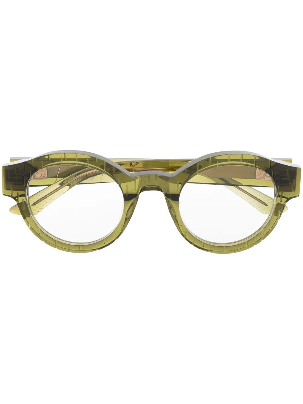 

Yohji Yamamoto lentes con armazón redonda - Verde