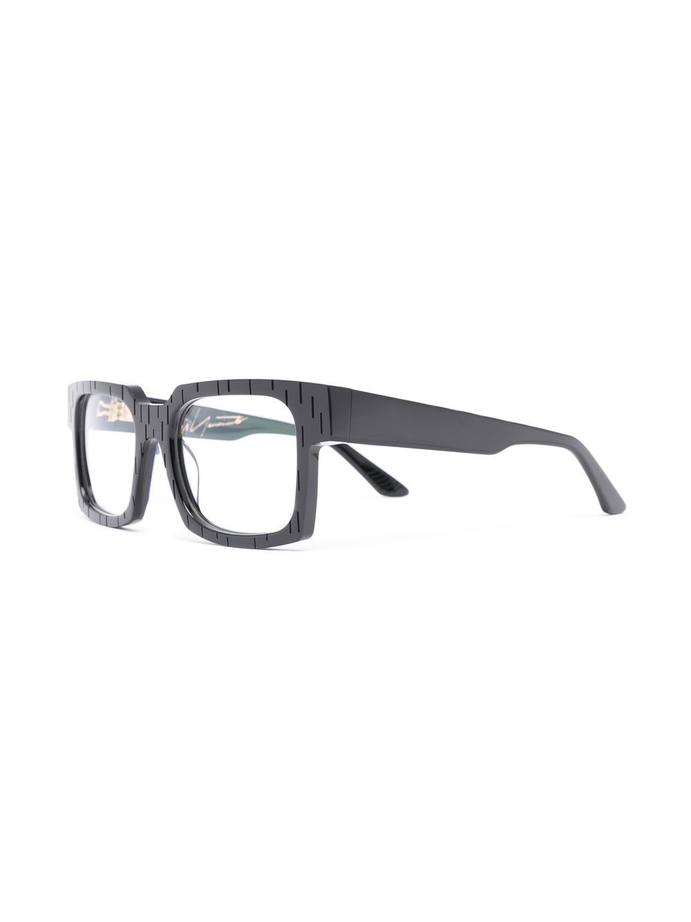 Shop Yohji Yamamoto Square-frame Glasses In Black