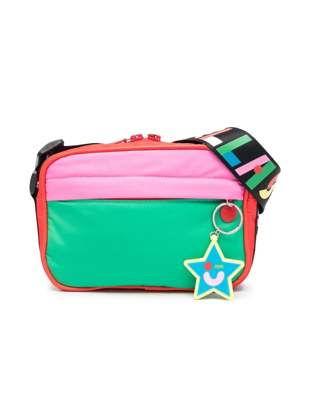 

Stella McCartney Kids bolsa de hombro con diseño color block - Rosado