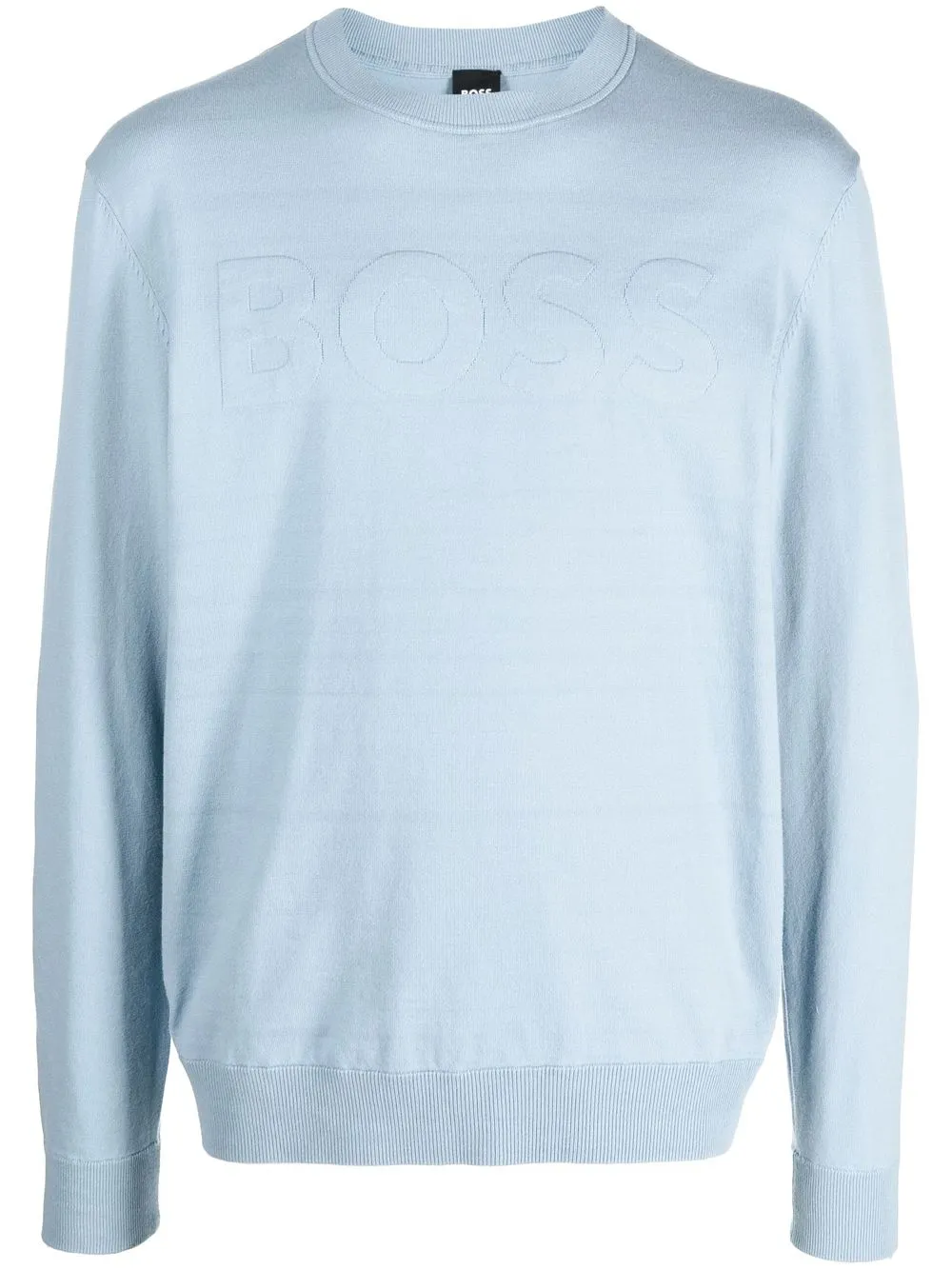 

BOSS debossed-logo detail jumper - Blue