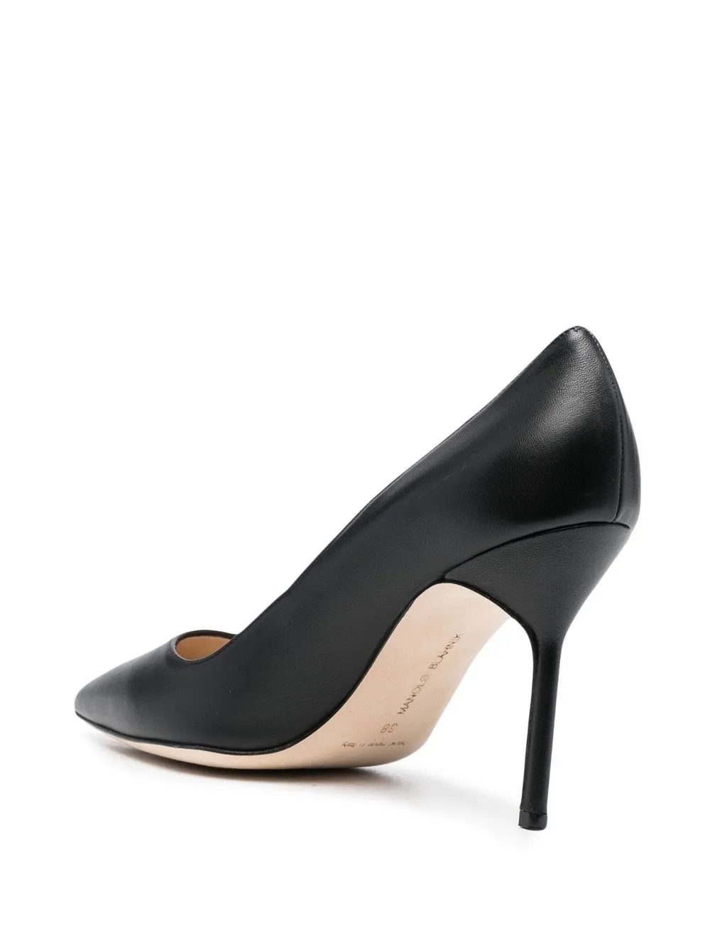 Manolo Blahnik BB 90mm leather pumps Black