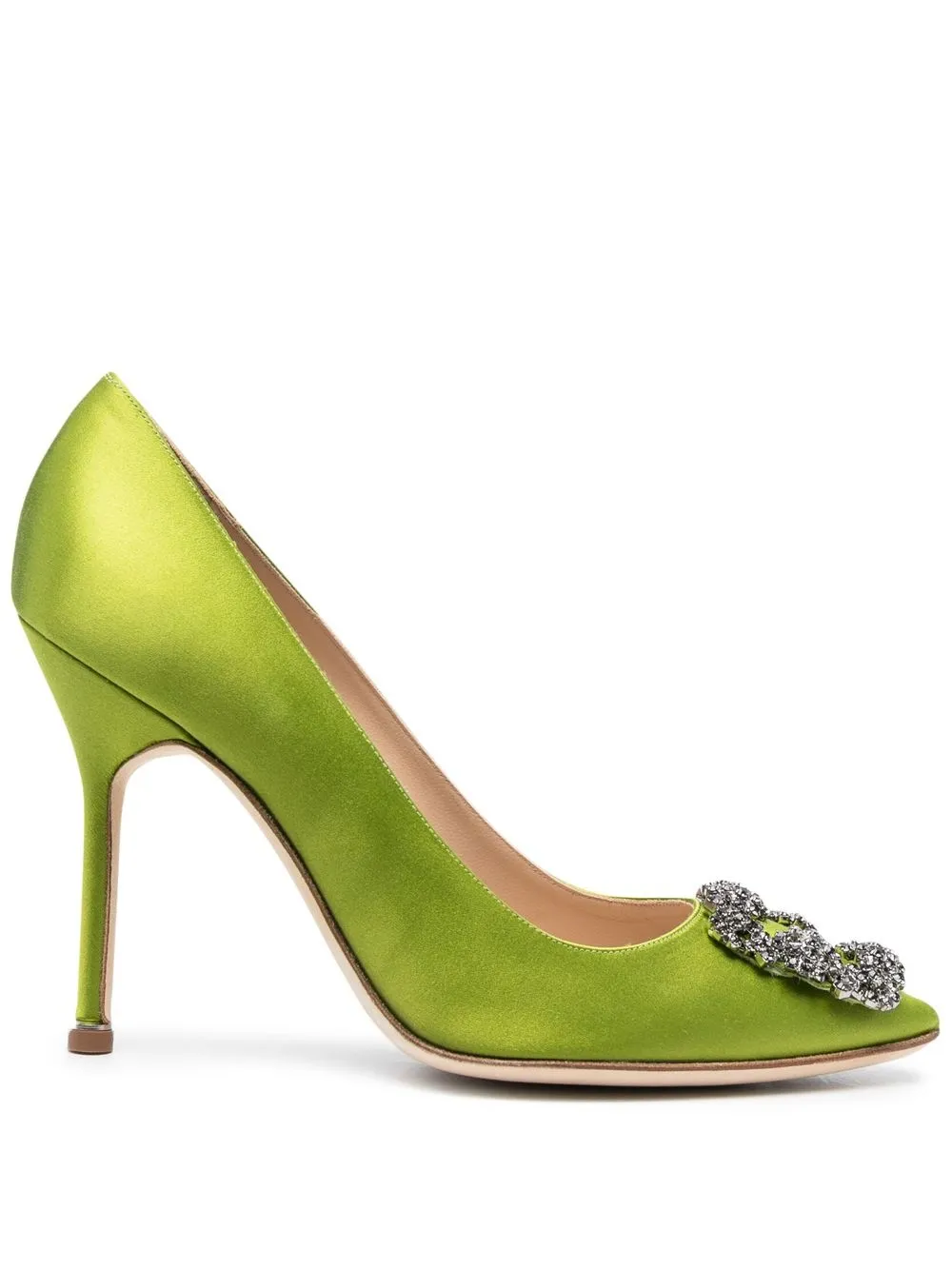 

Manolo Blahnik zapatillas Hangisi con tacón de 90mm - Verde