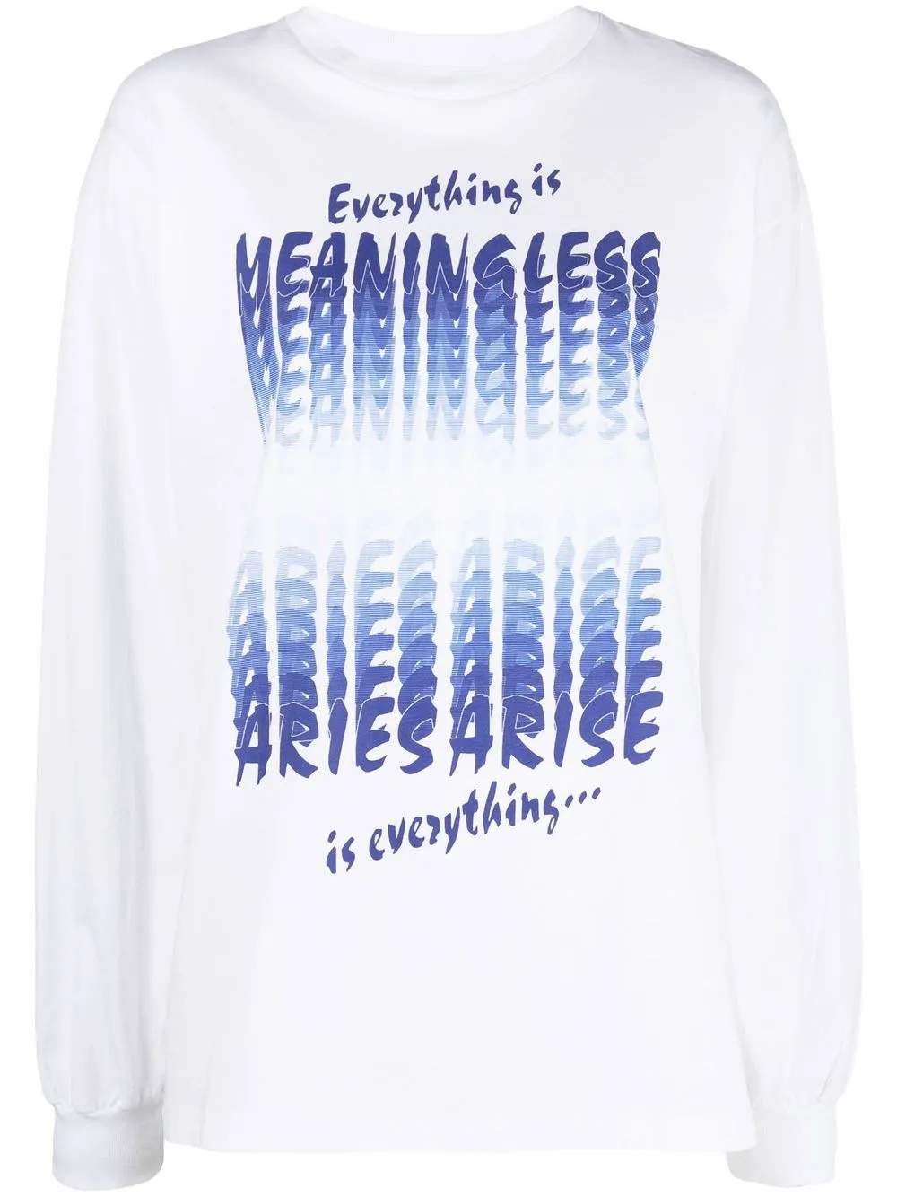 

Aries slogan-print cotton T-shirt - White