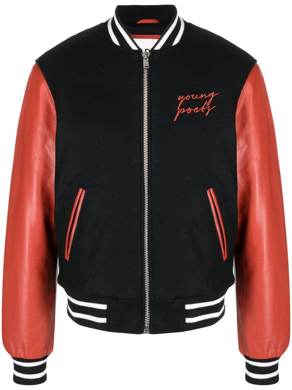 YOUNG POETS Ada Mix Leather Bomber Jacket - Farfetch
