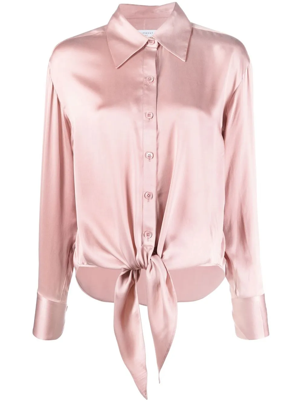 

Equipment Geneva tie-front silk shirt - Pink