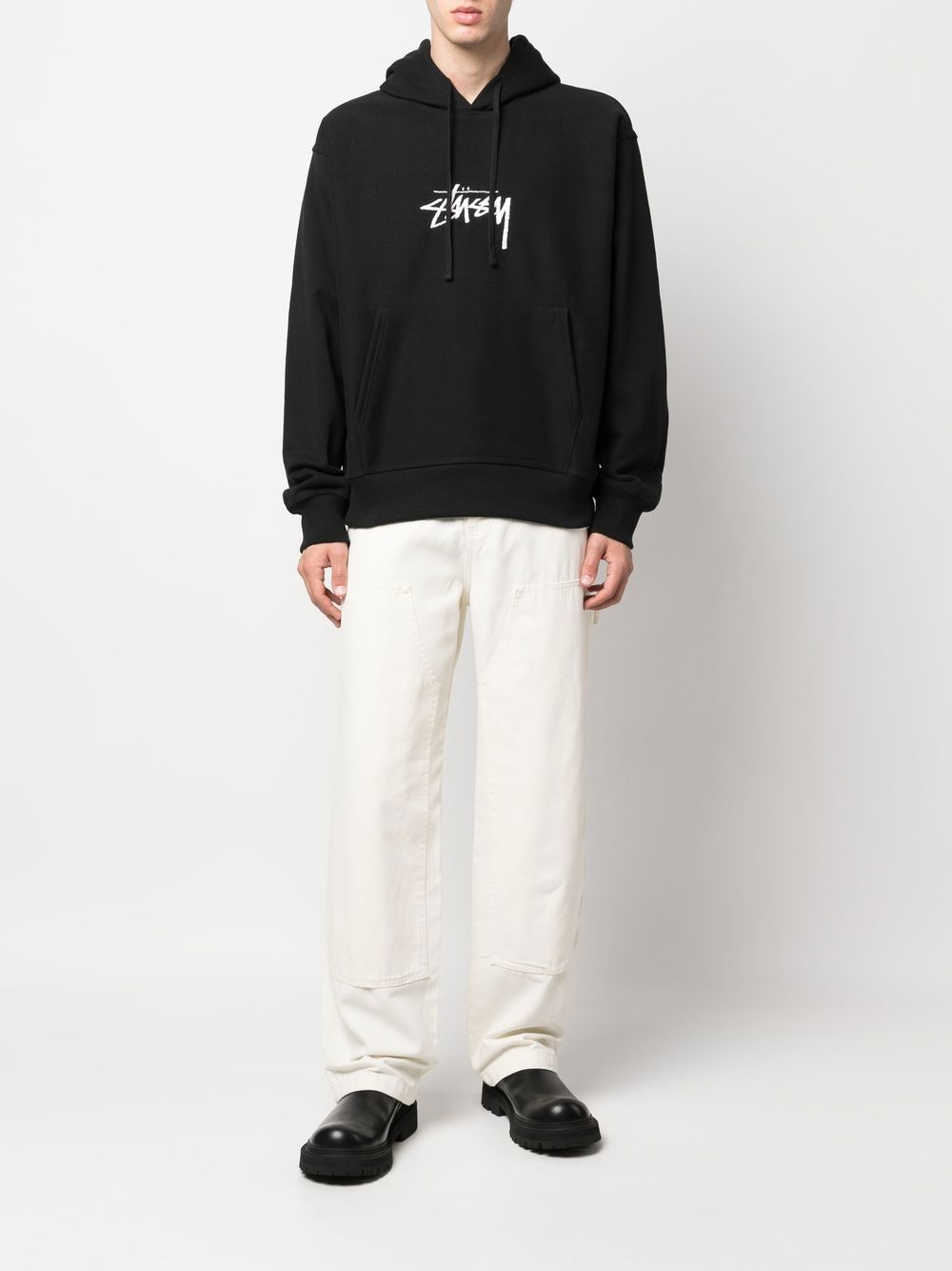 Stüssy logo-print Pullover Hoodie - Farfetch