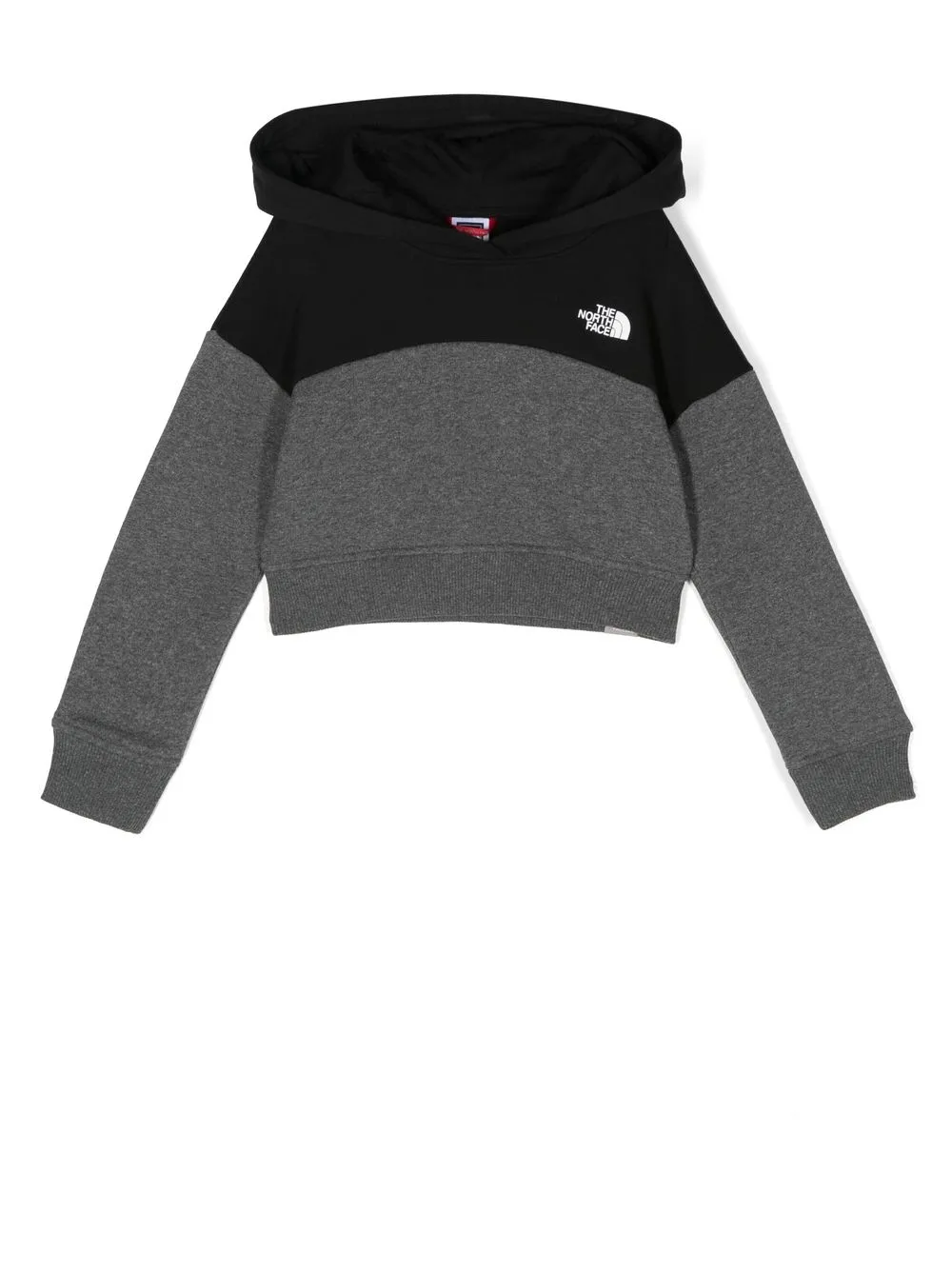 

The North Face Kids two-tone logo-print hoodie - Grey