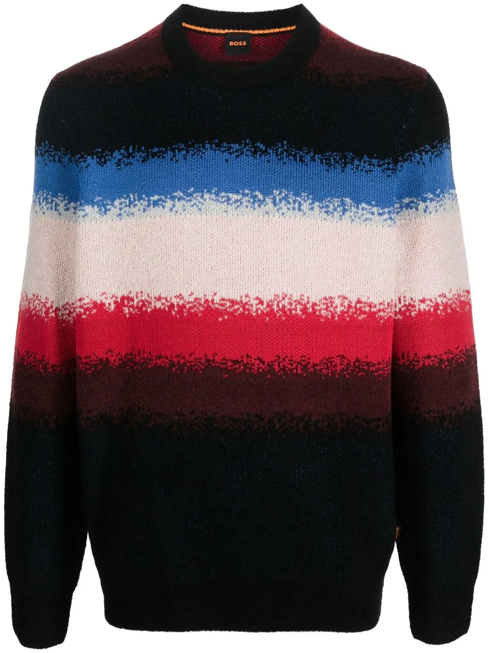 

BOSS colour-block knitted jumper - BLACK