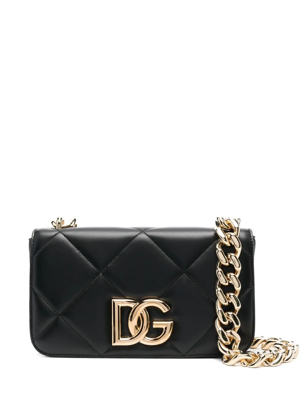 

Dolce & Gabbana bolsa de hombro DG con placa - Negro