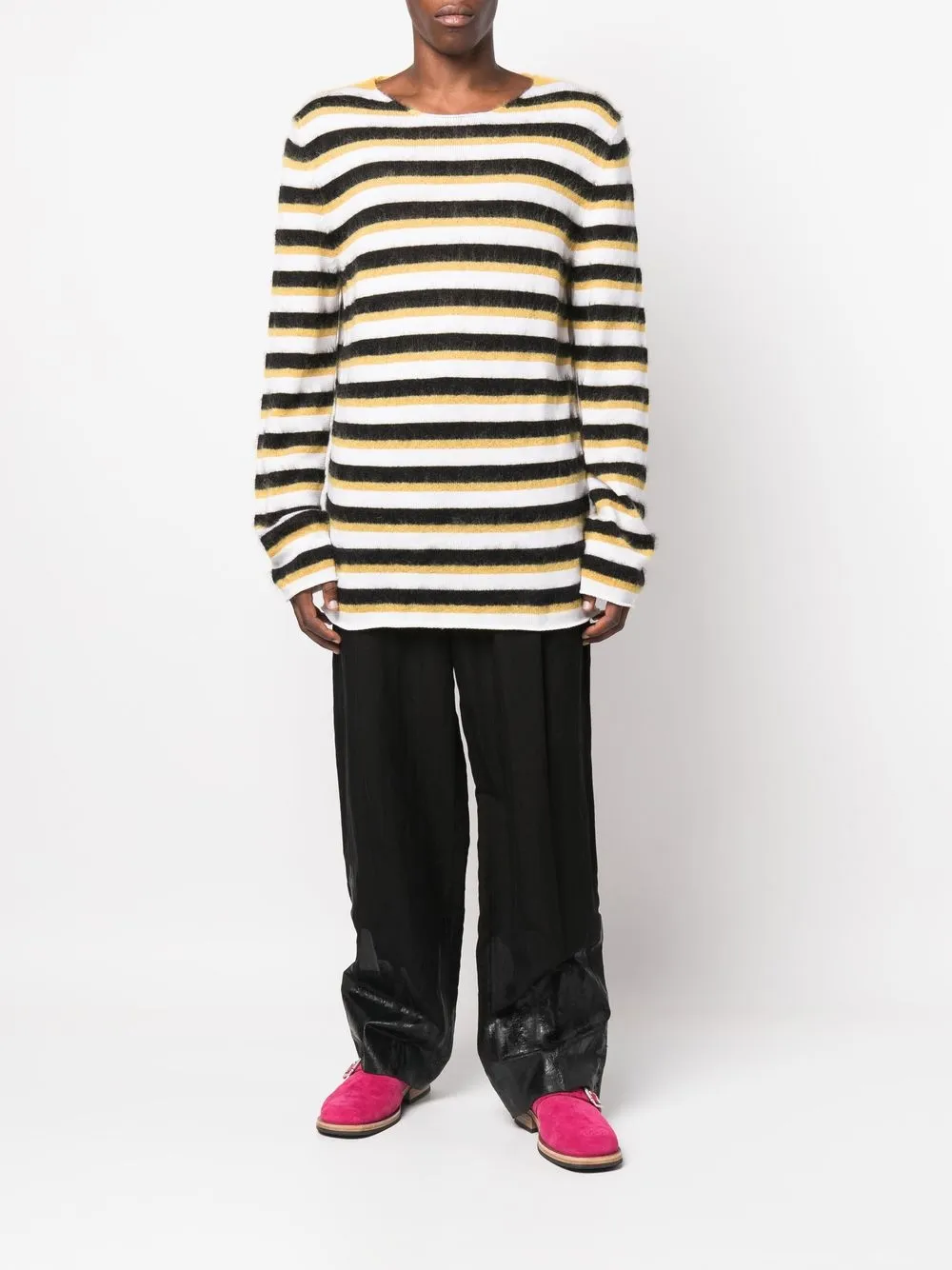 striped roll-neck jumper
