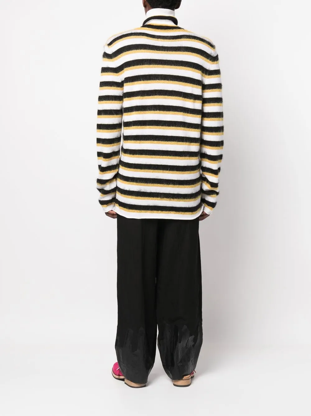 striped roll-neck jumper