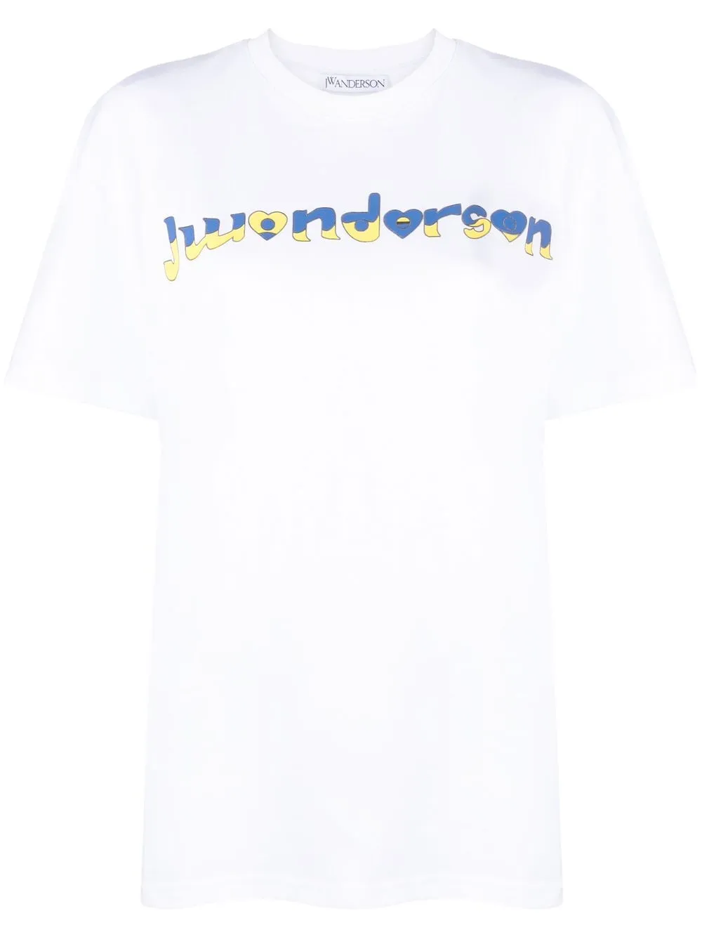 

JW Anderson playera con logo estampado - Blanco