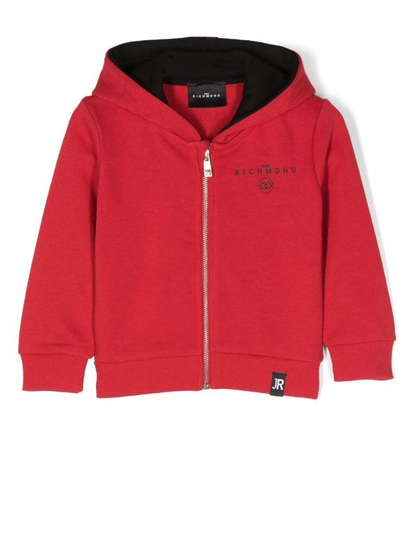 Logo Cotton Blend Zip-Up Hoodie