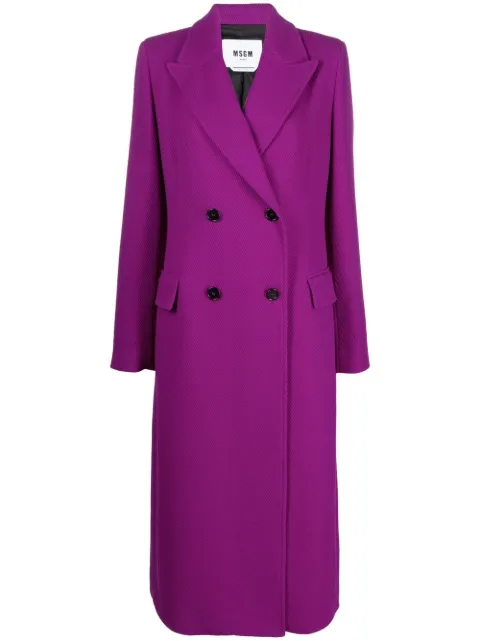 MSGM double-breasted button-fastening coat