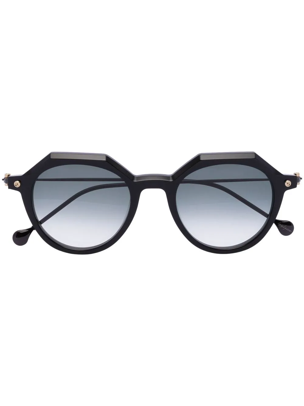 

Yohji Yamamoto lentes de sol con armazón redonda - Negro