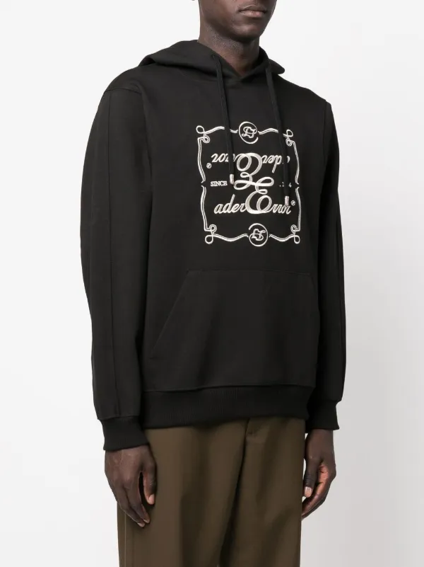 ★ADERERROR★ Decal logo hoodie Noir Ader Error Decal Logo Hoodie | Black | FARFETCH OM