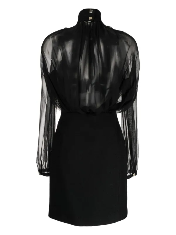 Rochas black hot sale dress