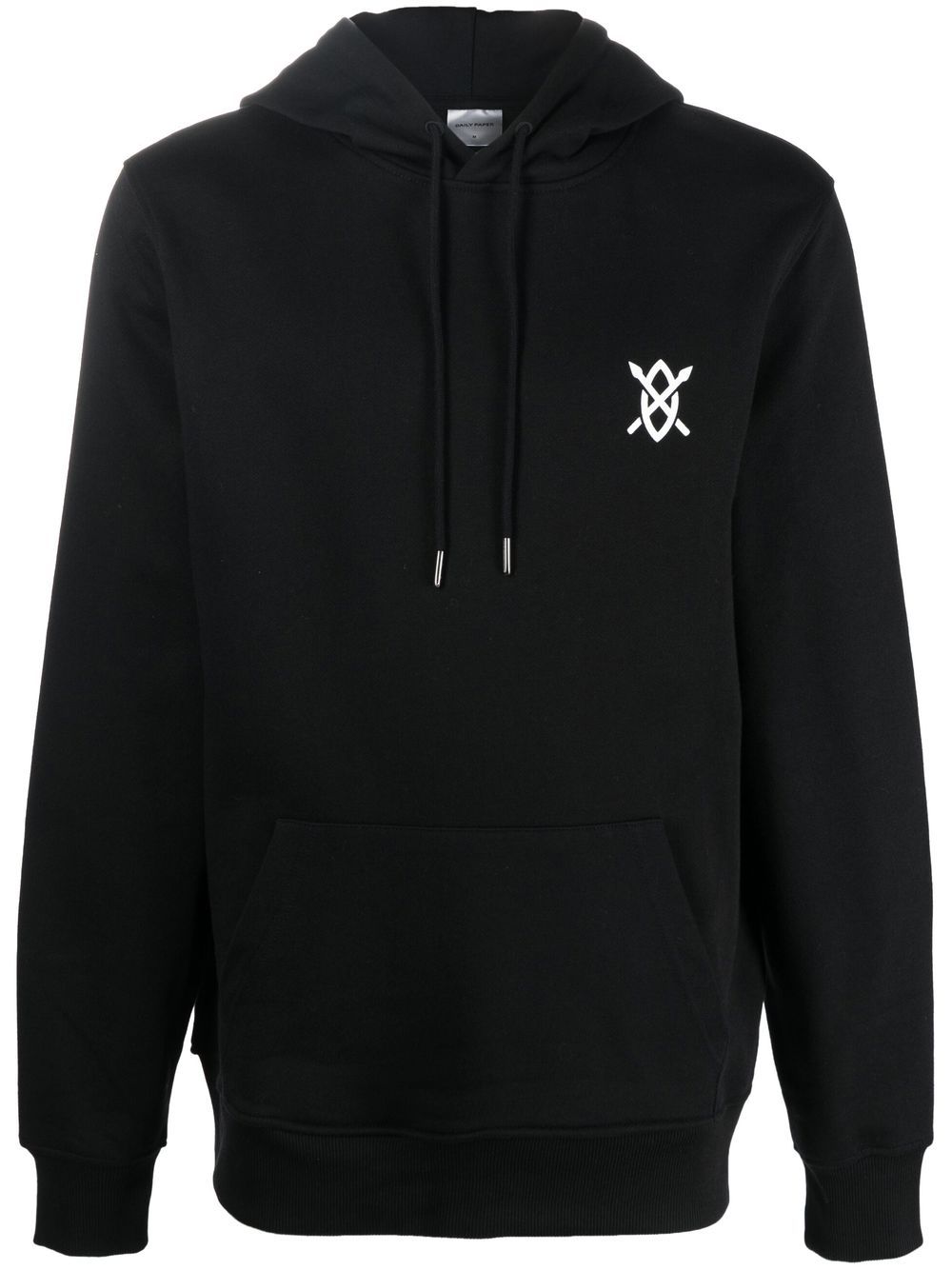 Daily Paper Chest Logo-print Detail Hoodie In Schwarz