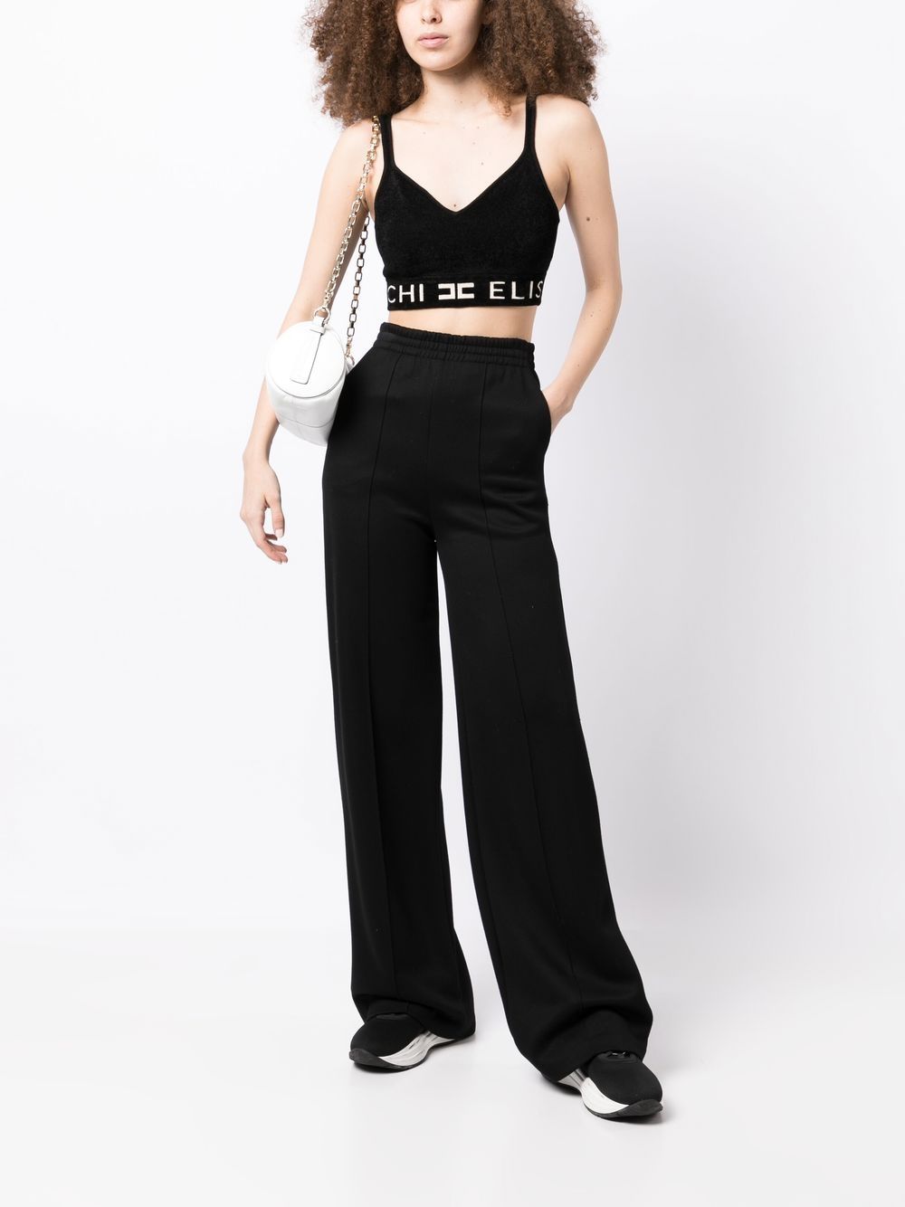 Elisabetta Franchi logo-underband Crop Top - Farfetch