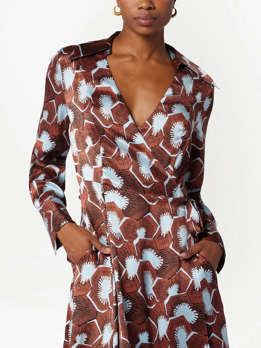 Equipment longsleeved Wrap Dress Farfetch