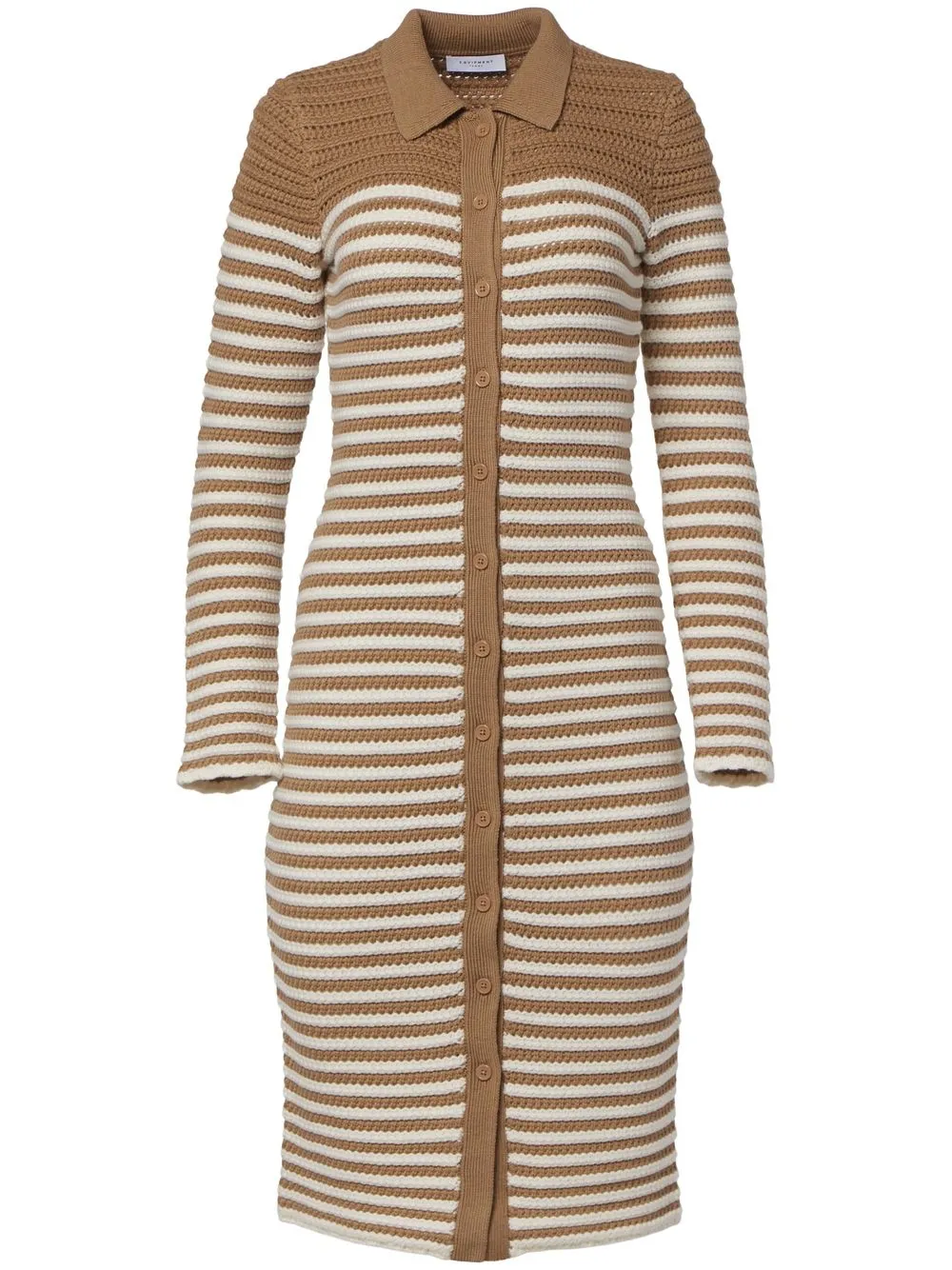 

Equipment striped open-knit dress - Neutrals