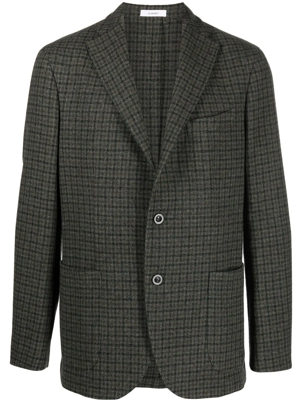 

Boglioli check-pattern single-breasted blazer - Green