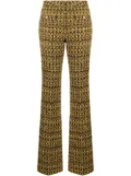 Alessandra Rich graphic-print tailored trousers - Yellow