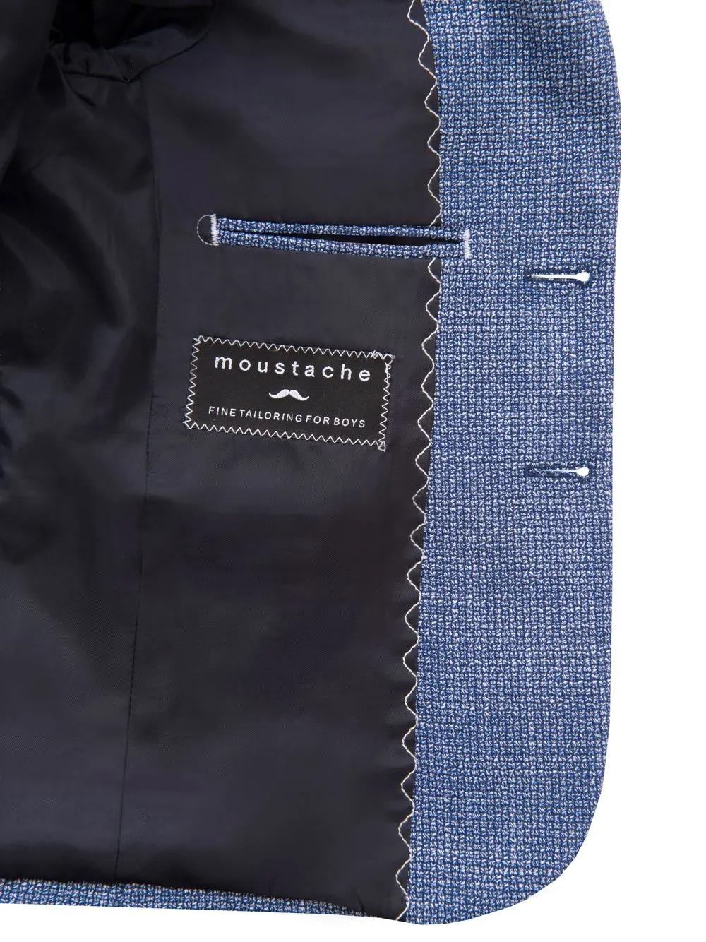  Moustache Tweed Tailored Blazer - Blue 