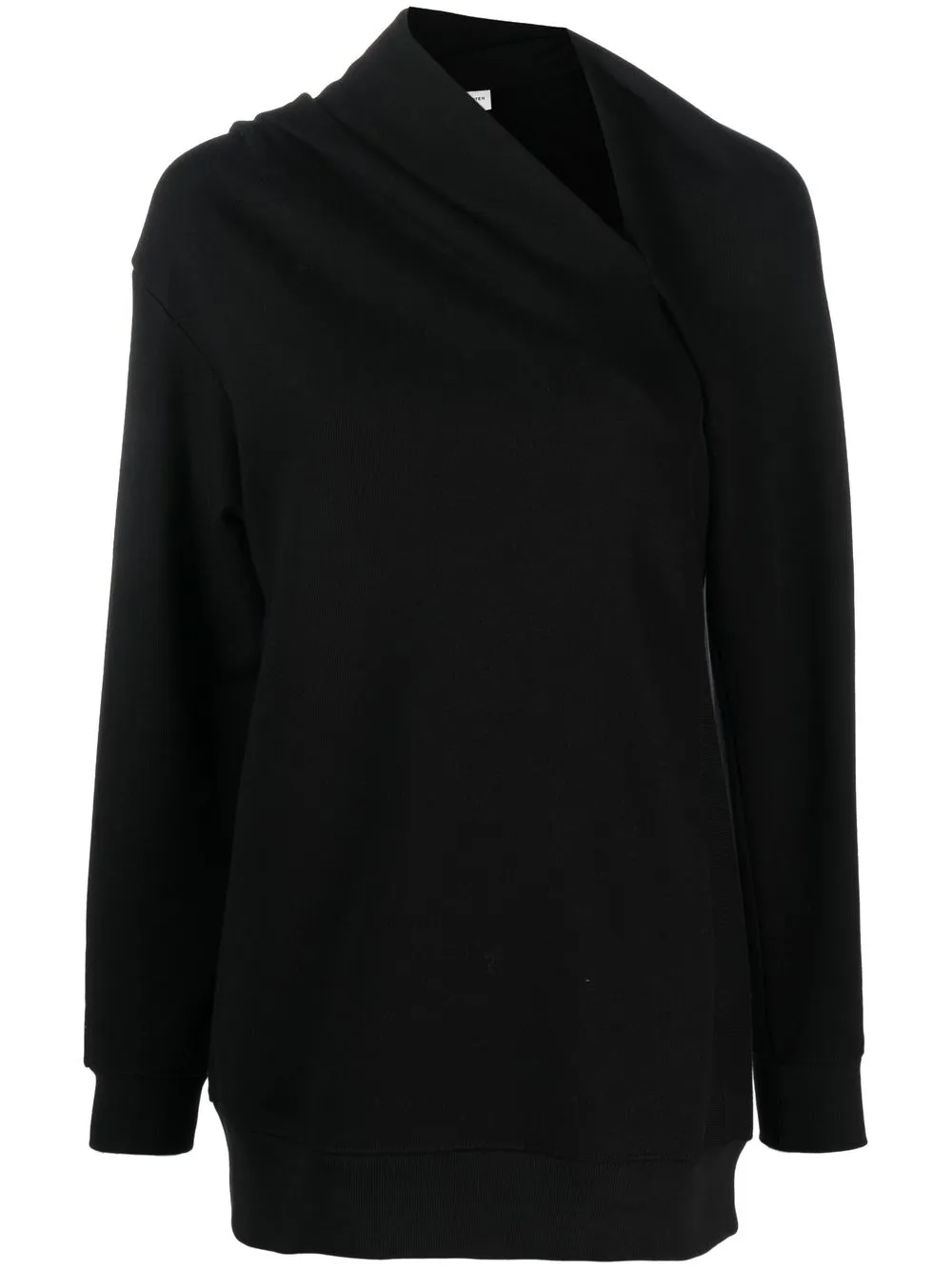 DRIES VAN NOTEN Trui met gedrapeerde hals Zwart
