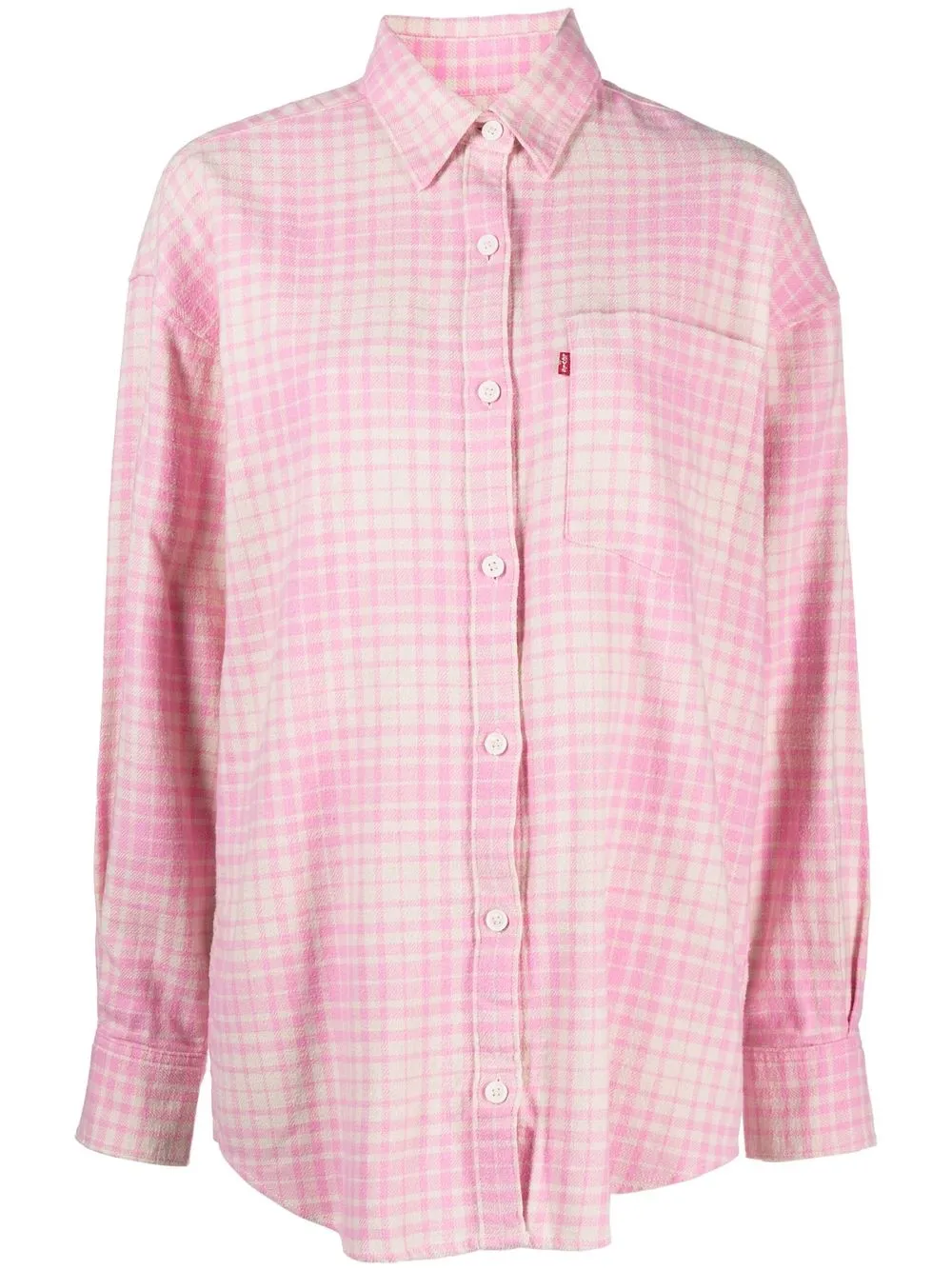 

Levi's check-print long-sleeve shirt - Pink