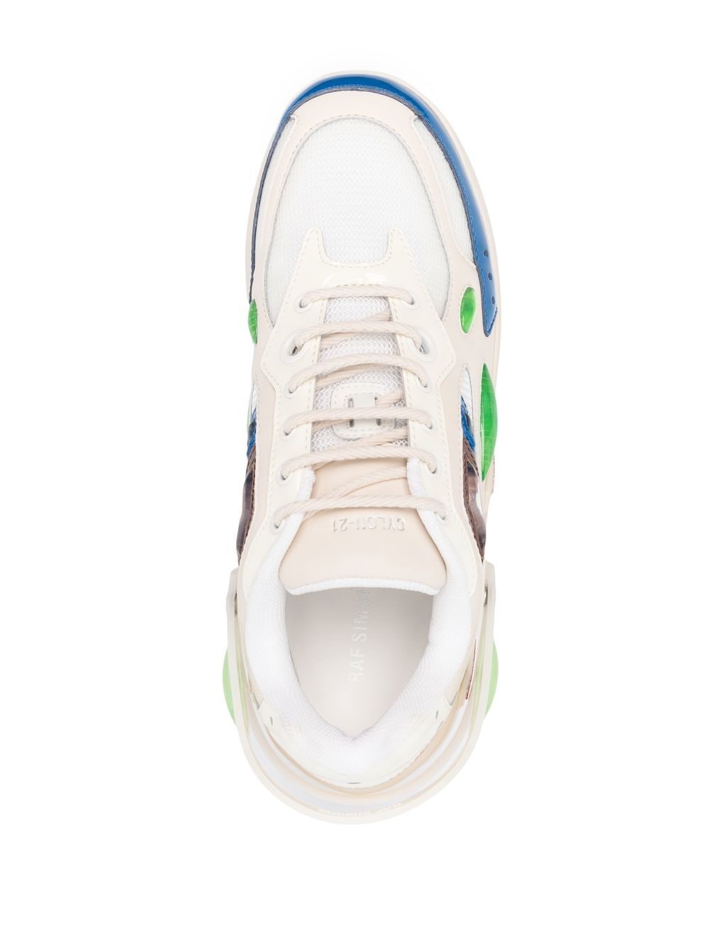 Shop Raf Simons Cylon-21 Lace-up Sneakers In Nude