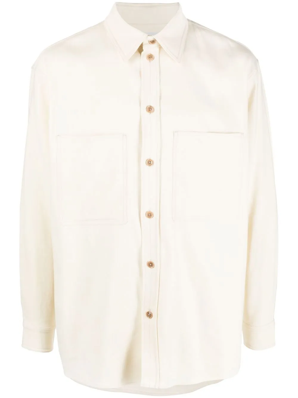 

Lemaire patch-pocket button-up shirt - Neutrals