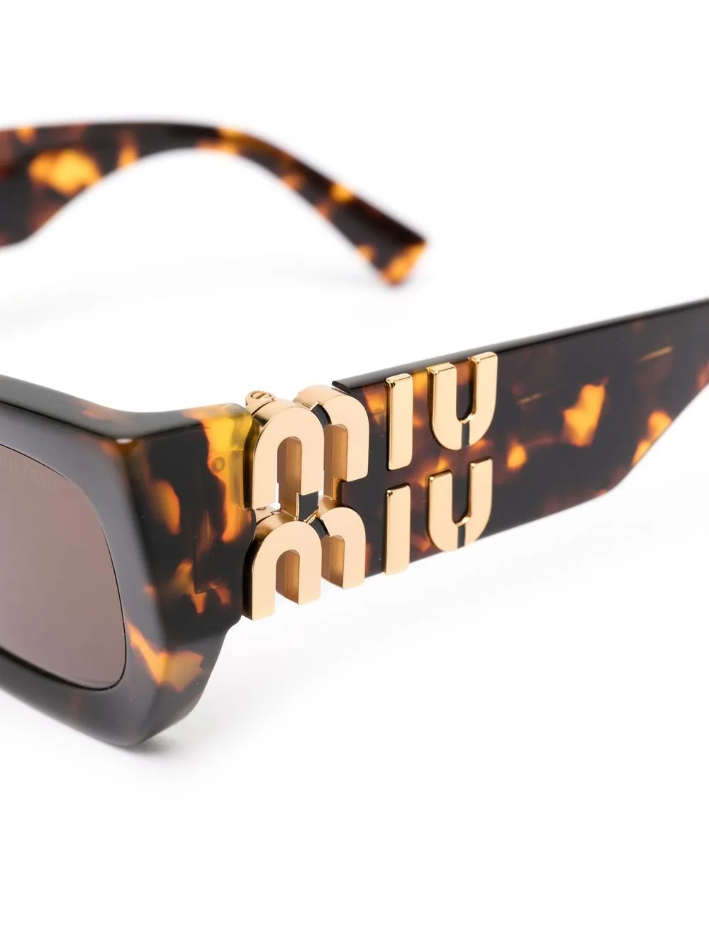 MIU MIU キャットアイフレムサンクラス MU01XS 09N4K0 Miu Miu Eyewear cat-eye Frame Sunglasses | Brown | FARFETCH