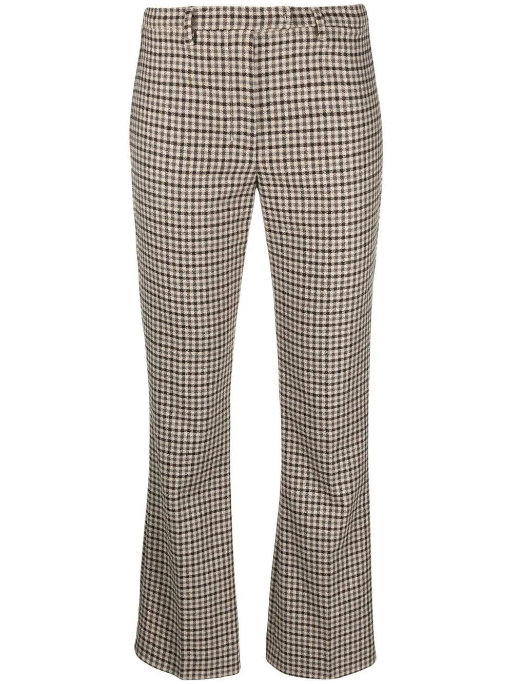 'S MAX MARA CHECKED FLARED TROUSERS