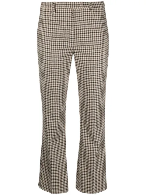 'S Max Mara pantalones acampanados con cuadros estampados