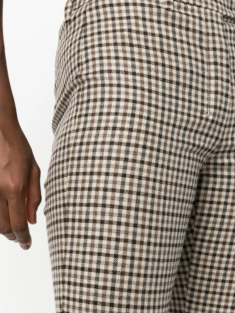 'S MAX MARA CHECKED FLARED TROUSERS