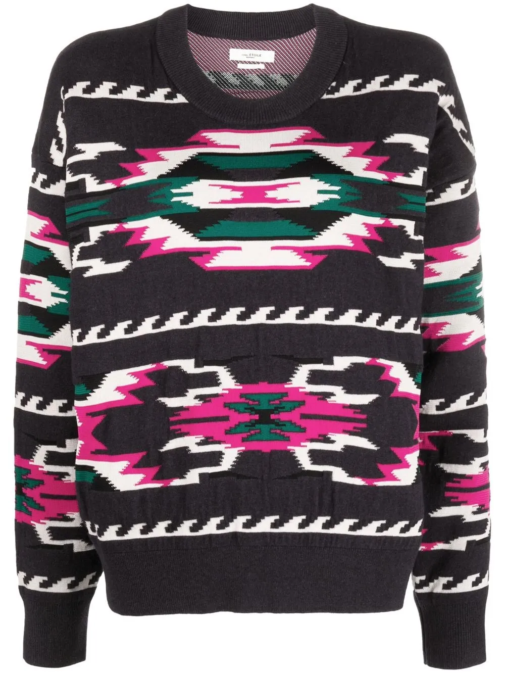 

Isabel Marant Étoile abstract-pattern crew-neck jumper - Blue