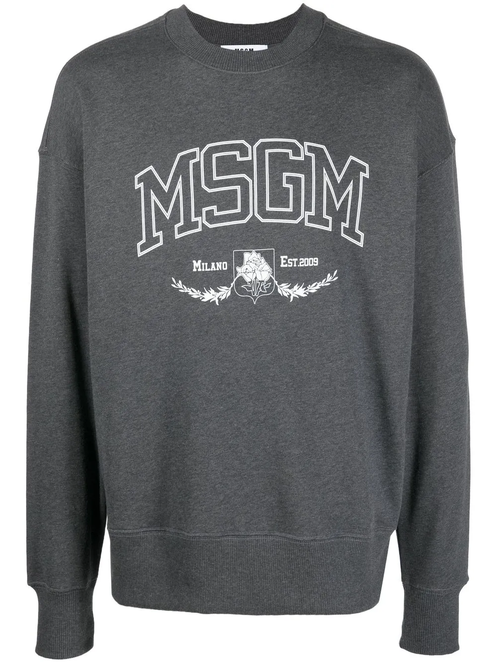 

MSGM sudadera con logo estampado - Gris