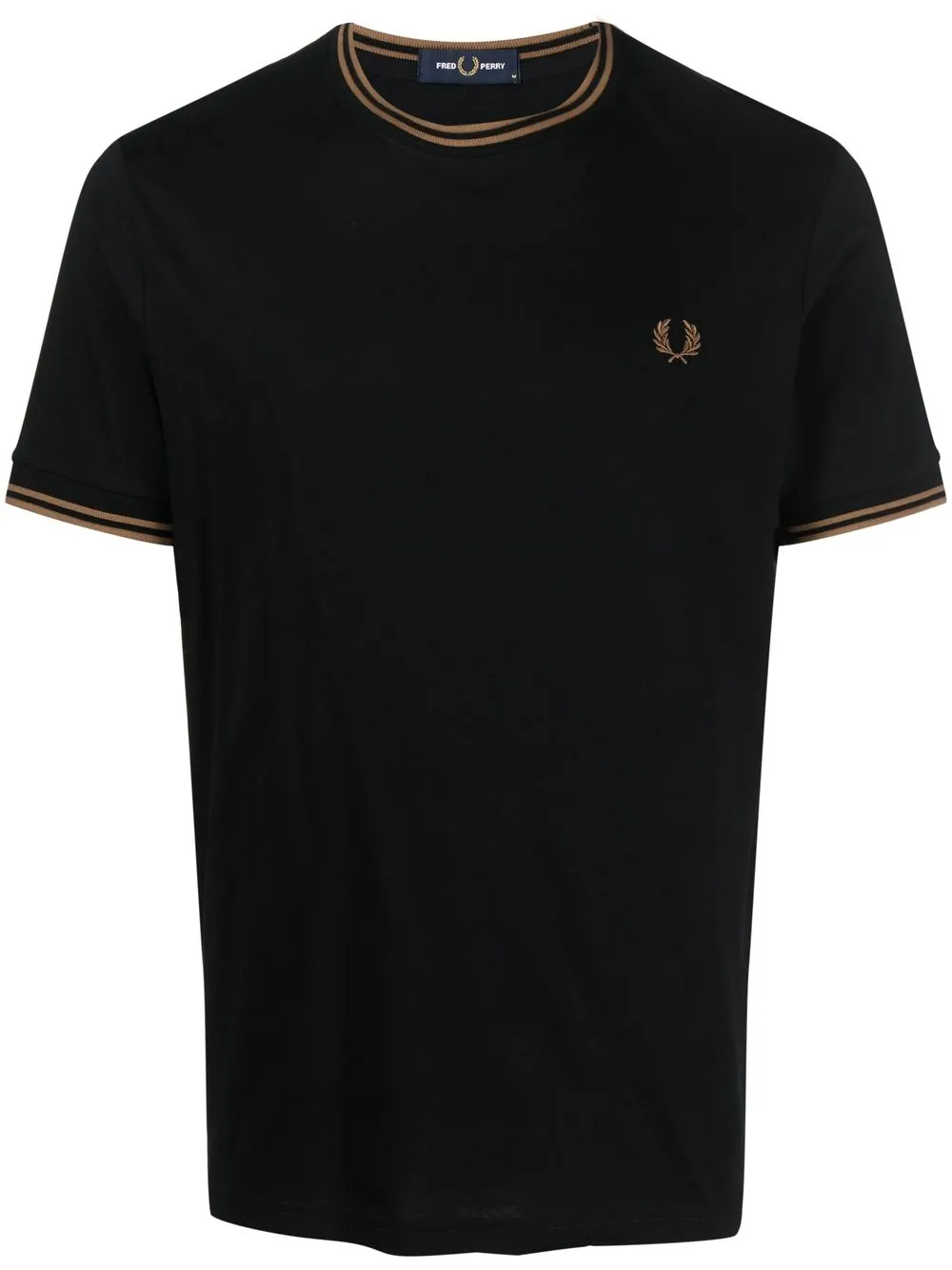 

Fred Perry playera con ribete de rayas - Negro