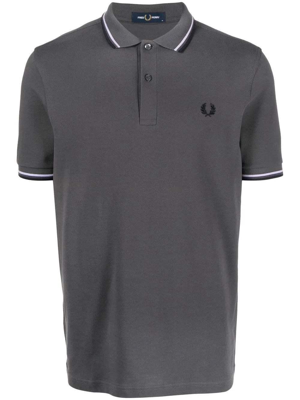 

Fred Perry playera tipo polo con ribete de rayas - Gris