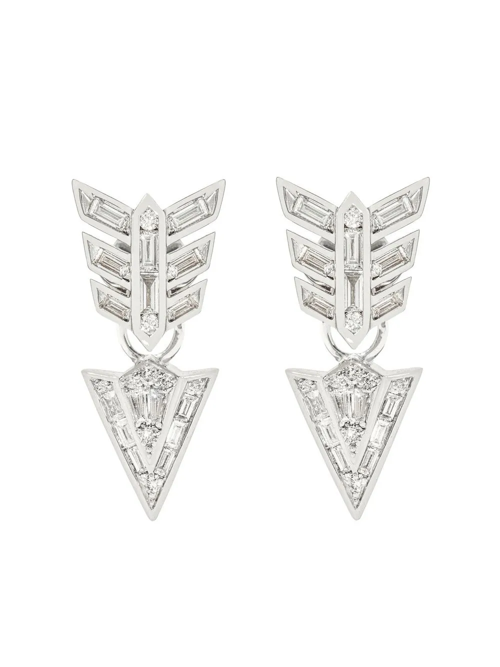 

Annoushka aretes Flight en oro blanco de 18kt con diamantes - Plateado