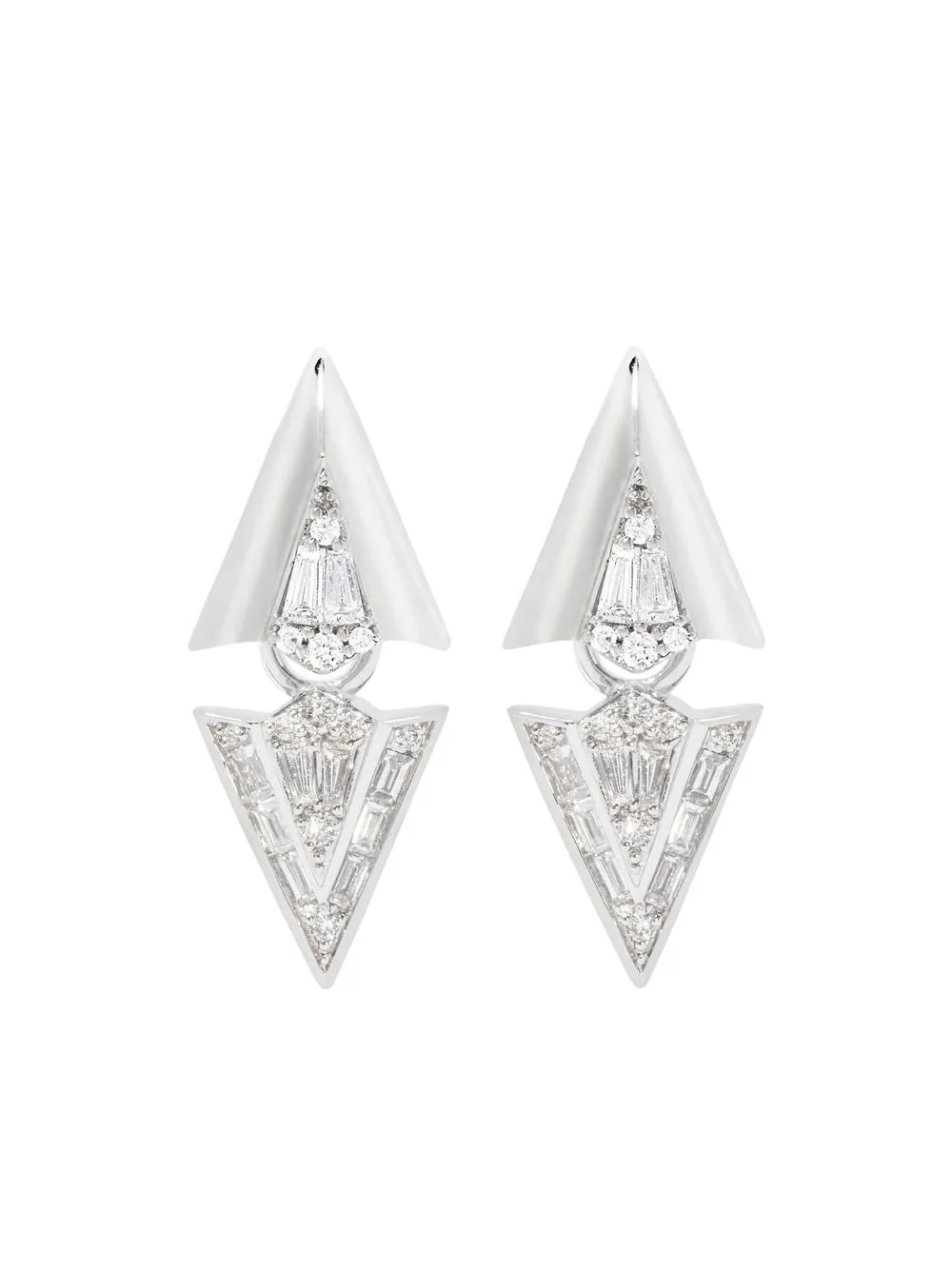 

Annoushka aretes Flight en oro blanco de 18kt con diamantes - Plateado