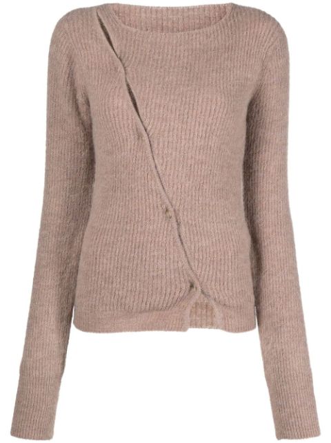 Jacquemus La Maille Pau asymmetric cardigan Women