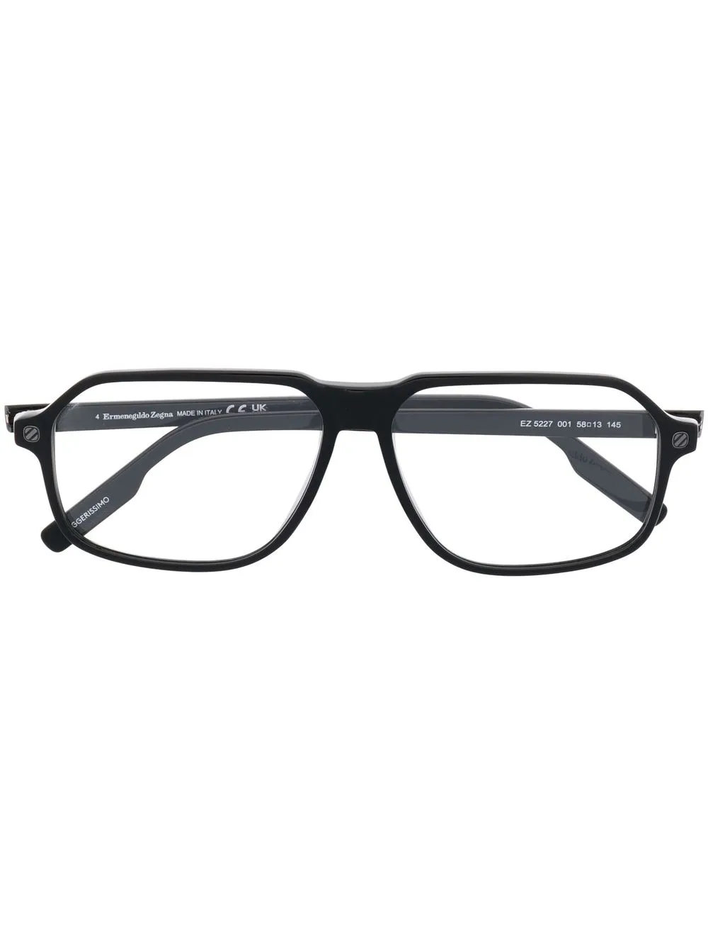 

Zegna lentes con armazón cuadrada - Negro